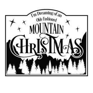 Free SVG Mountain Christmas