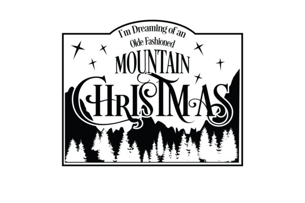 Free SVG Mountain Christmas